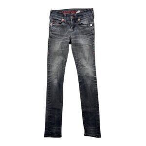 True Religion x Manchester United Rocco‎ SE Jeans Mens 28 Gray Skinny Fit Denim